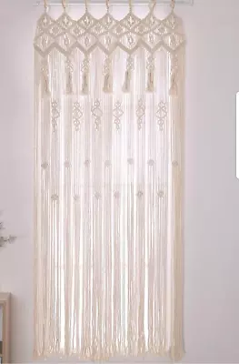 Archart Handwoven Macrame Hanging Door Curtain Tapestry Wall Panel 35  X 70  • $25