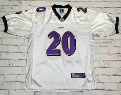 Ed Reed Jersey Men's Size 50 White Baltimore Ravens Sewn NFL Football Sportswear • $150.39