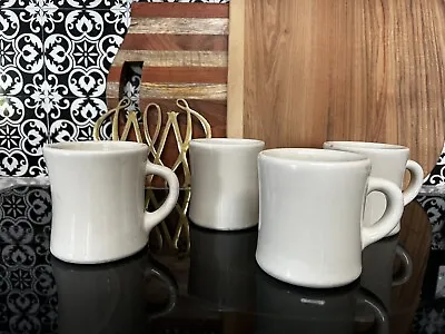 Set Of 4- VICTOR RESTAURANT WARE  HEAVY DUTY DINER COFFEE MUGS CUPS 3 1/2” • $40