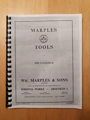 Marples Catalogue COPY 1959 Edition And 1965 Price List • £20