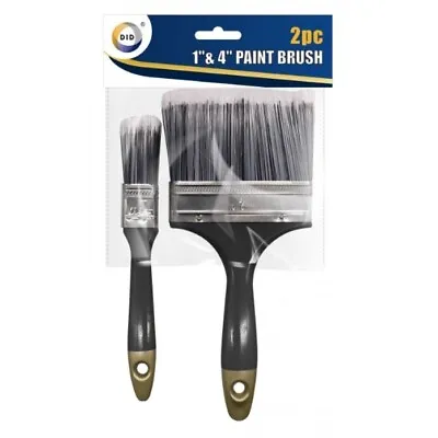 4 & 1 Inch Paint Brush 4  1  Brushes Wall Fence Decorating Painting Professional • £2.99