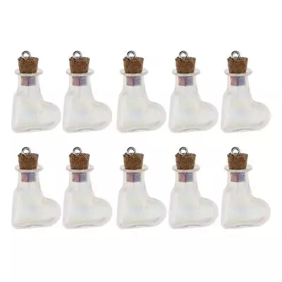 10pcs Mini Cork Top With Loop Rainbow Bottle Vial Charms • $6.89