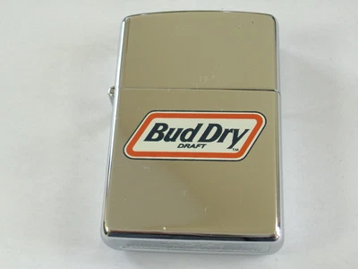 $69.95 • Buy Zippo Budweiser Bud Dry Beer High Polish Chrome Finish 1993 Lighter 