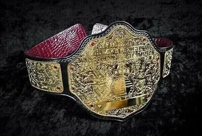 BIG World Heavyweight Big Gold Championship Replica Belt Adult Crocodile Leather • $209.75