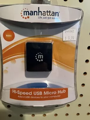 Manhattan Hi-Speed USB Micro Hub 4 Ports (160605) • $5