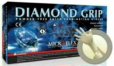 Microflex Diamond Grip Latex Gloves- Xtra Large- 100ct/box- MF-300-XL • $19.95