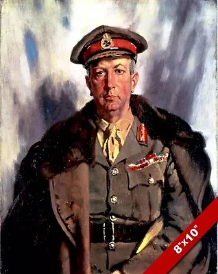 General Sir Arthur Currie Painting Canada Wwi Military History Art Canvas Print • $14.99