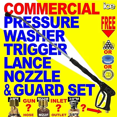 £59.99 • Buy Commercial Pressure Washer Jetwash Replacement Trigger Gun Lance Nozzle Assembly