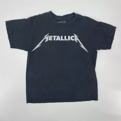 Metallica Shirt Men Medium Black White Music Rock Concert Tour Rocker 90s • $2.49