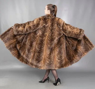 7517 Gorgeous Real Russian Barguzin Sable Fur Coat Swinger Beautiful Size 4xl • £938.96
