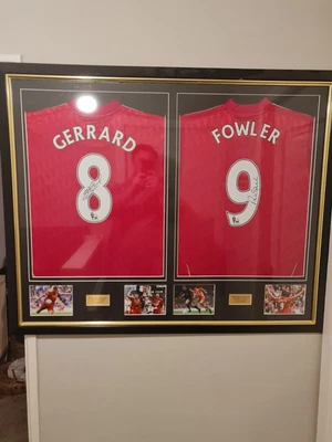 £395 • Buy Liverpool Legends Steven Gerrard & Robbie Fowler Double Signed & Framed Display 