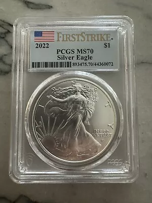 2022 (W) $1 American Silver Eagle PCGS MS70 First Strike! • $50