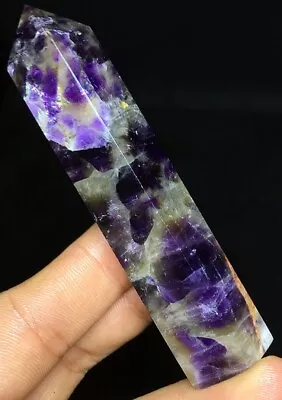 76g Natural Dream Amethyst Quartz Crystal Wand Point Reiki Healing Q427 • $3.25