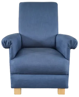Laura Ashley Bacall Sapphire Blue Fabric Adult Chair Armchair Plain Nursery New • £229.95