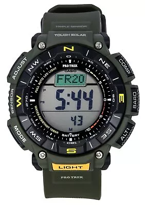 Casio Pro Trek Digital Green Digital Compass Alarm Timer PRG3403 100M Mens Watch • $162.70