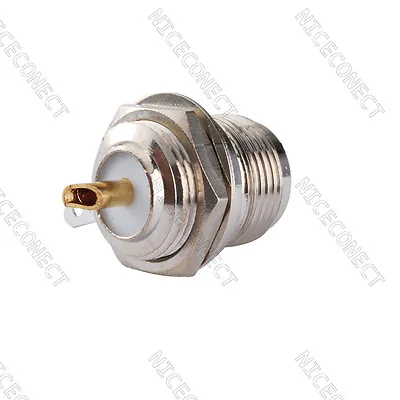 N Front Mount Female Jack Bulkhead With Solder Cup RF Connector Straight • $1.63