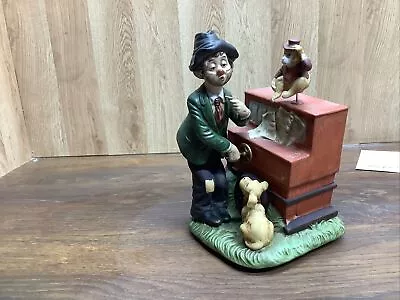 Vintage Hand-painted Porcelain “Willie The Organ Grinder”.  Melody In Motion. • $15.29