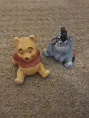 Disney Winnie The Pooh Salt & Pepper Pots Eeyore Figurine Rare Collectable • £12.99