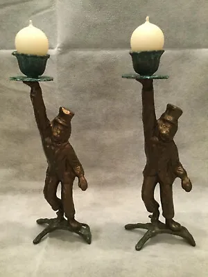 Vintage Brass Monkeys Butler Candle Holder/Candlesticks • $75