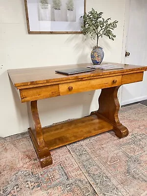 Vintage Maple Traditional Library Table Desk Entry Table • $550