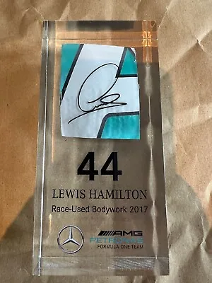 Lewis Hamilton 2017 Signed Race Used Bodywork (F1 Authentics Championship Year) • £400