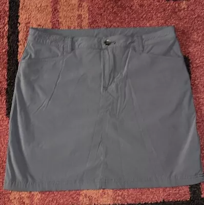 Eddie Bauer Womens Gray Adventurer 2.0 Skort Size 10 Hiking Outdoors • $18