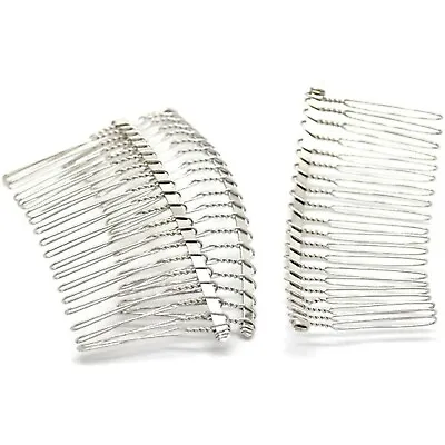 5 Silver Plain Hair Combs Silver Effect 78mm X 38mm Weddings Prom Hair J17122XC • £3.99