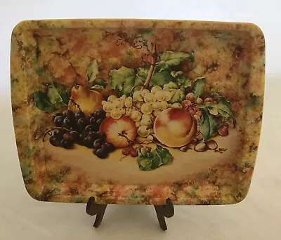 Vintage Daher Decorated Ware Designed By Daher Tin Tray Fruit Motif - • $12.95