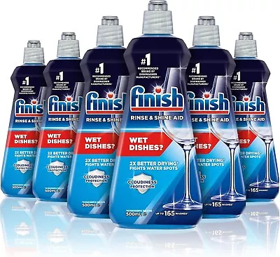 Finish Dishwashing Rinse Aid Regular Liquid 500Ml Pack Of 6-Au • $40.89