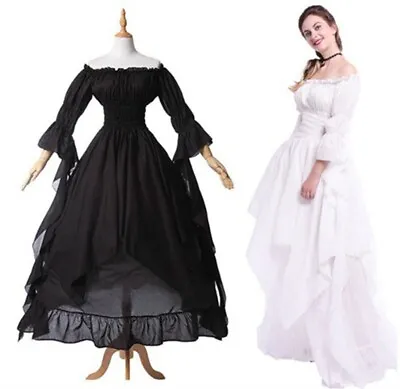 Renaissance Medieval Witch Fancy Dress Costume Gothic Women Victorian Long Dress • $26.55