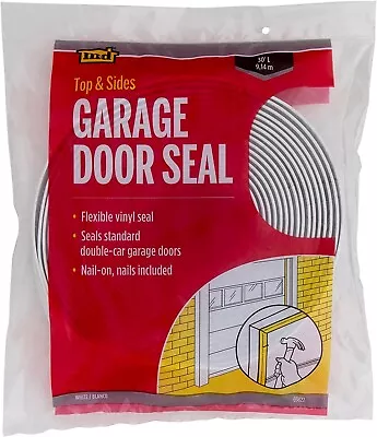 M-D Building Products 03822 30ft. White Vinyl Garage Door Top And Sides Seal • £18.29