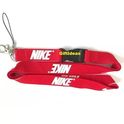 $4.29 • Buy Nike Lanyard Detachable Keychain IPod Camera Strap Badge ID Red