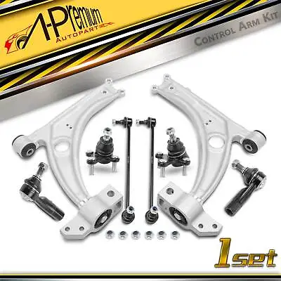 $176.99 • Buy 8x Front Control Arm& Sway Bar Link & Tie Rod End  & Ball Joint For VW Passat CC