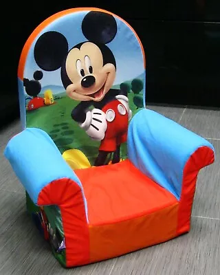 DISNEY Mickey & Minnie Mouse Children Toddler Marshmallow Soft Chair TV Playtime • £48.25