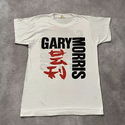 Vintage 80s Gary Morris Shirt Size M Single Stitch Rock Band Concert Music       • $22.50