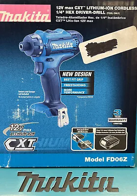 Makita 12V Max Cxt Lithium-Ion Cordless 1/4 In. Hex Driver-Drill FD06Z • $75