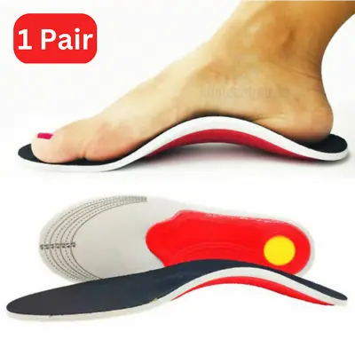 £5.99 • Buy Orthotic Insoles For Arch Support Plantar Fasciitis Flat Feet Back Heel Pain UK