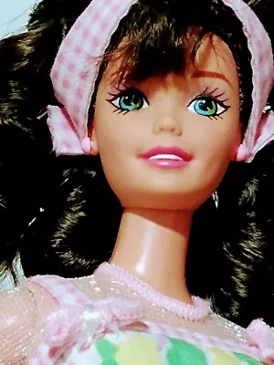 Mattel 1996 Avon Exclusive SPRING PETALS Barbie TERESA Pink Floral Dress     • $11.51