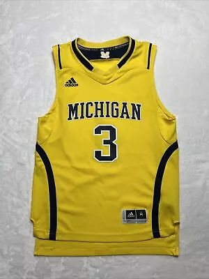 Adidas University Of Michigan Wolverines Basketball Jersey Youth M • $19