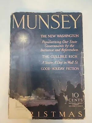 MUNSEY Pulp Magazine December 1911 The New Washington Wall Street Christmas • $129.99