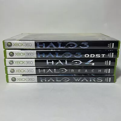 Lot Of 5 Halo Xbox 360 Games: Halo Wars Reach Halo 3 4 Odst CIB Complete • $29.95