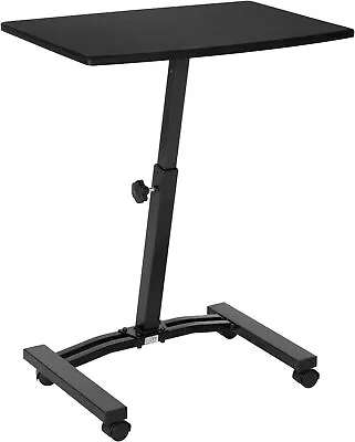 Seville Classics Airlift Height Adjustable Mobile Rolling Laptop Cart Computer W • $47.99