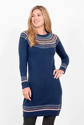 £49.99 • Buy Brakeburn Vintage Fairisle Knit Navy Blue Jumper Dress