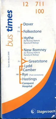 Stagecoach East Kent Bus Timetable (N080309) 12 711 Folkestone Hastings Mar 2008 • £1.99