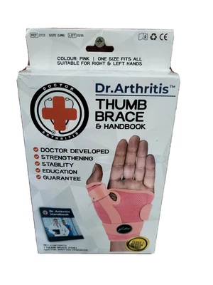 £14.99 • Buy Doctor Developed Thumb Support/Finger Splint For Arthritis, Thumb Splint Pink 