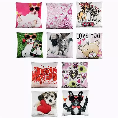 Cover Throw Pillow Cotton Cushion Cover Animal Decor Luxury Soft Pillows 45 X 45 • £4.99