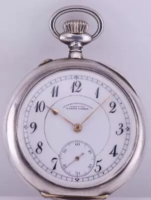 A.Lange Sohne Chronometer Award Pocket Watch Silver Enamel WWI German Pilot's • £7851.76