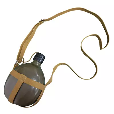 Genuine Chinese Army PLA Type 65 Canteen Aluminium Military Water Bottle & Strap • £14.95