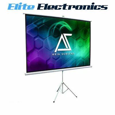 $169.85 • Buy Akia Screens 100  Portable Indoor Outdoor 4:3 Tripod Projector Screen