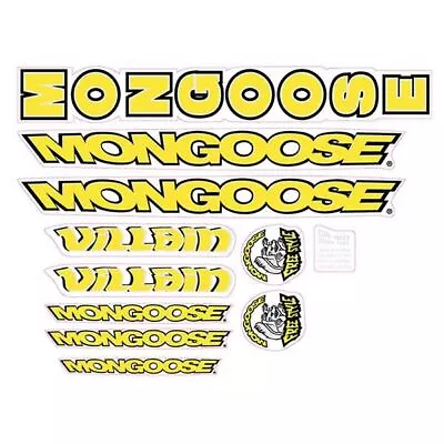 Mongoose - 1998 Villain For Green Frame - Decal Set - Old School Bmx • $88